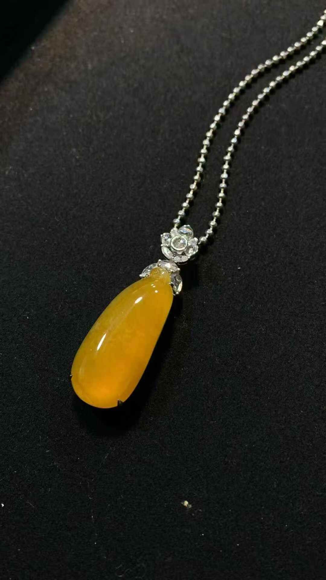 翡翠黃翡福瓜吊墜,天然翡翠A玉, 緬甸玉, Jade, Jadeite