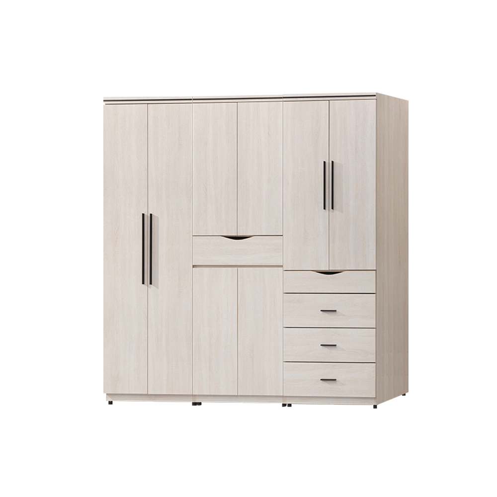 柏蒂家居-諾蘭7.6尺多功能收納衣櫃組合