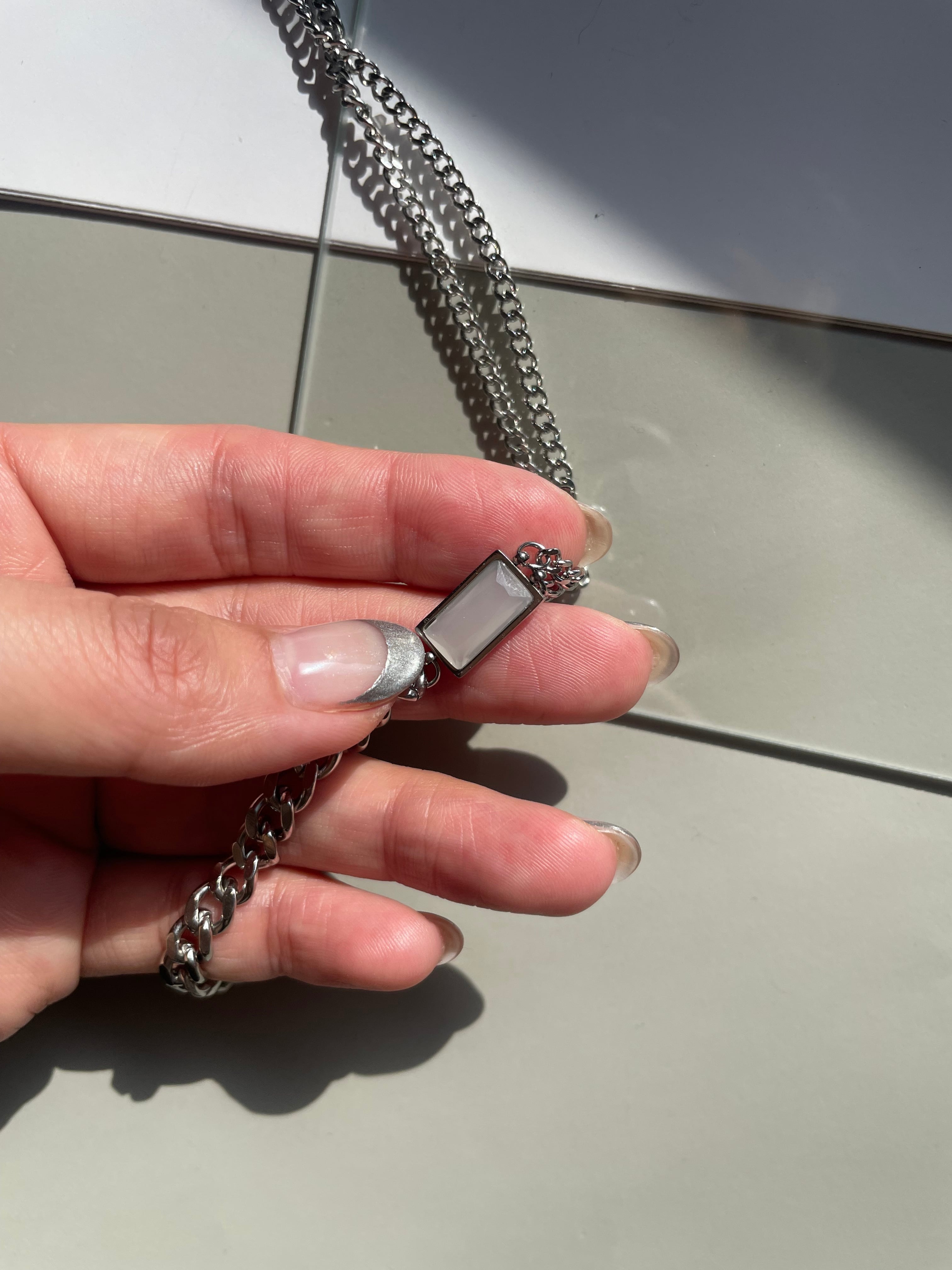 ss zirconia necklace