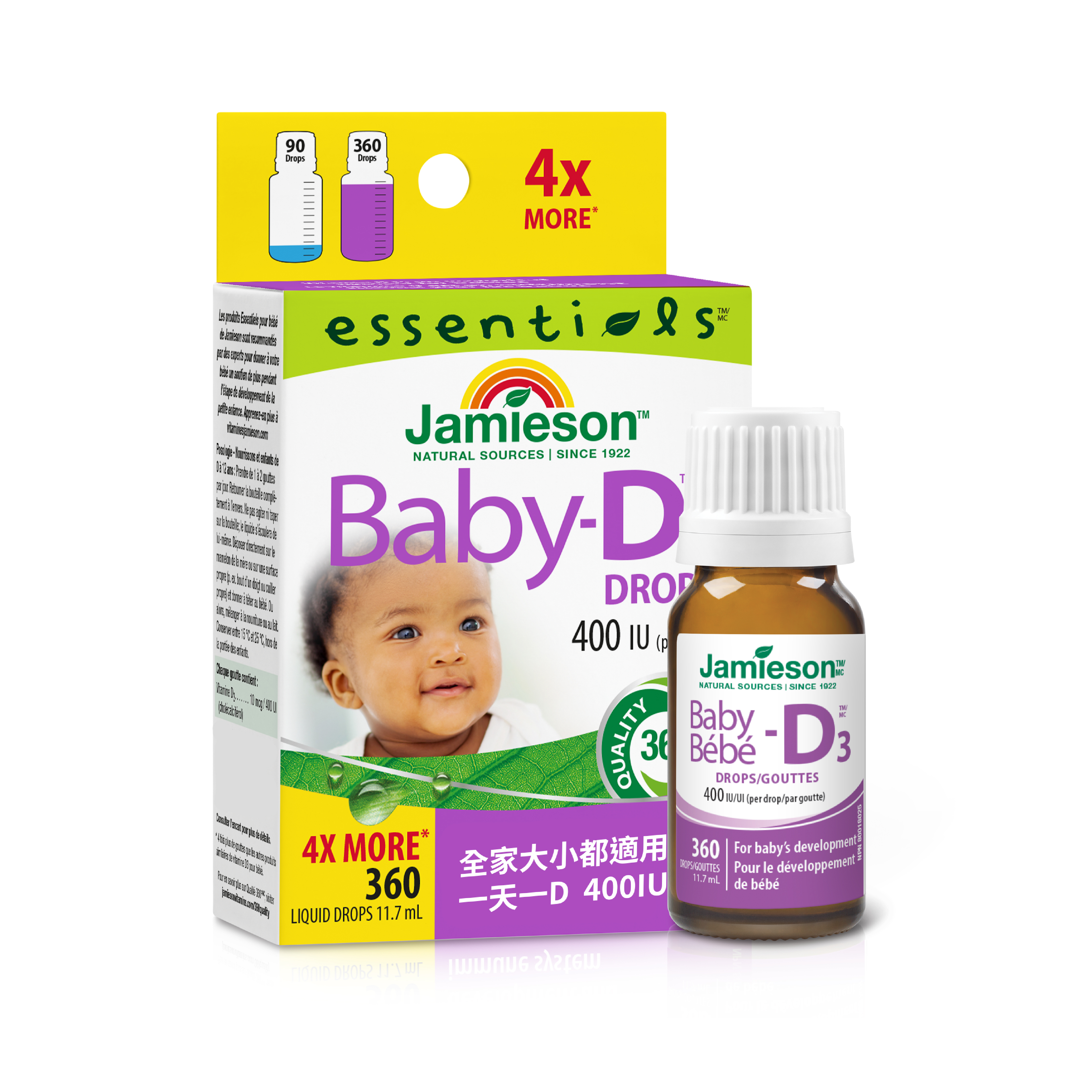 維生素D3滴液 400IU x 360滴/瓶