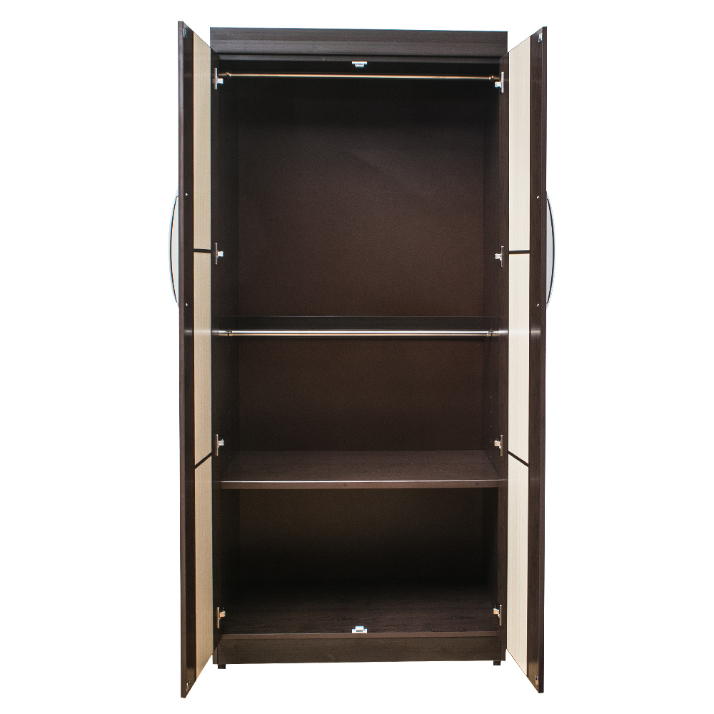 南亞塑鋼-3尺二門方塊直飾條塑鋼衣櫃