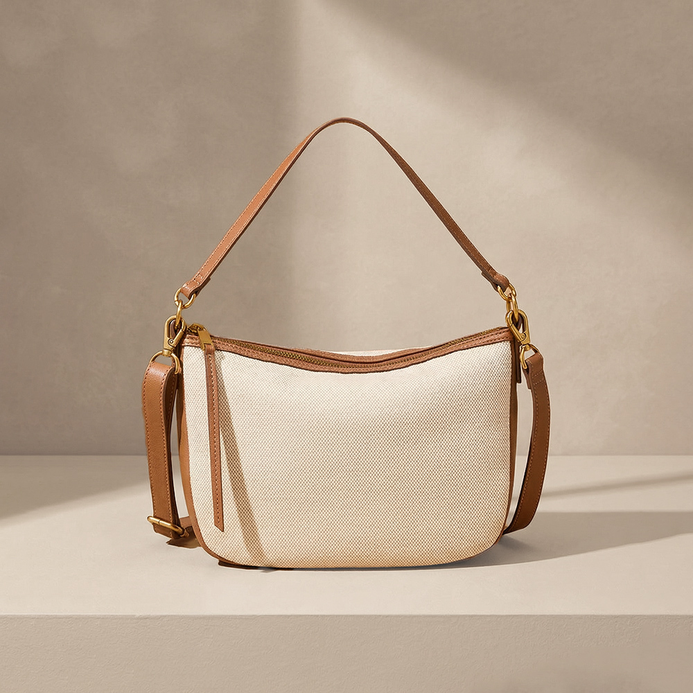 Skylar 撞色手提側背兩用包-白色 SHB3289101