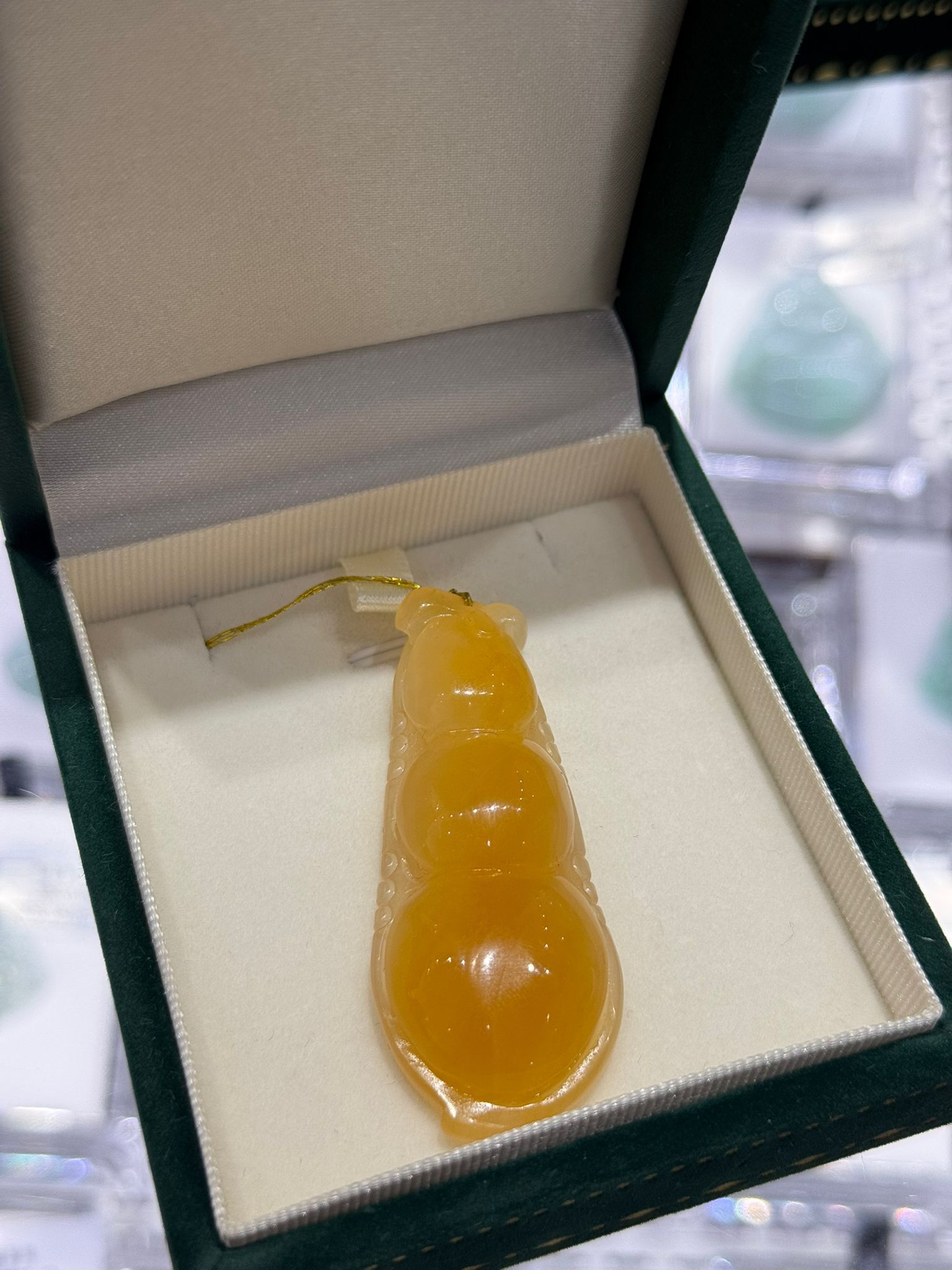 (6808) 黃龍玉福豆吊墜