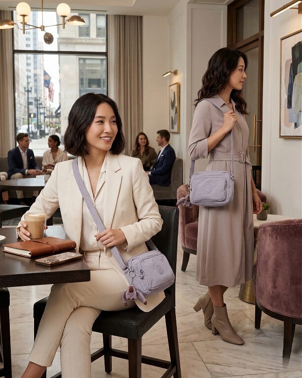 【預購】Kipling H030514 經典系列 Hubei 尼龍輕便斜揹包