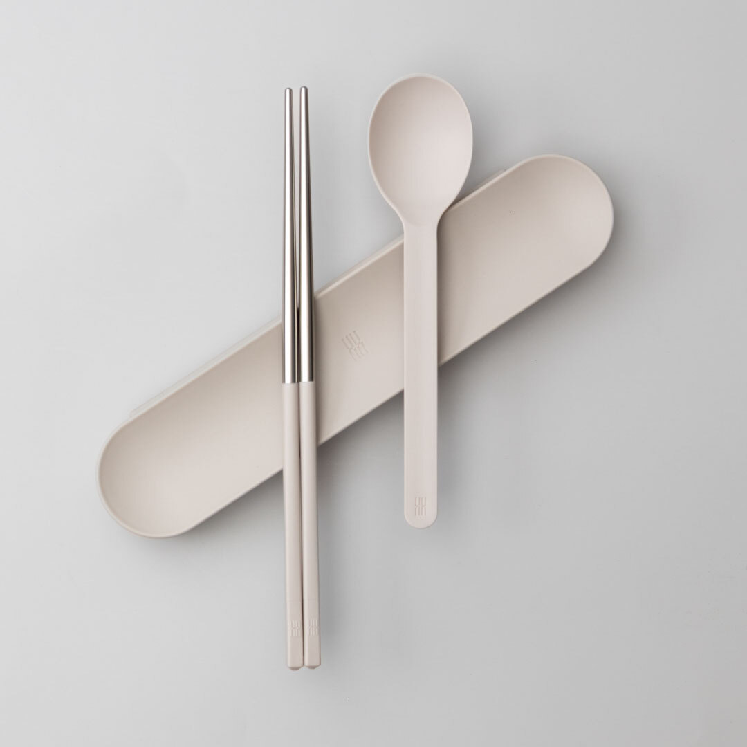 〔短款 TOGO〕奶茶色 餐具組 1組