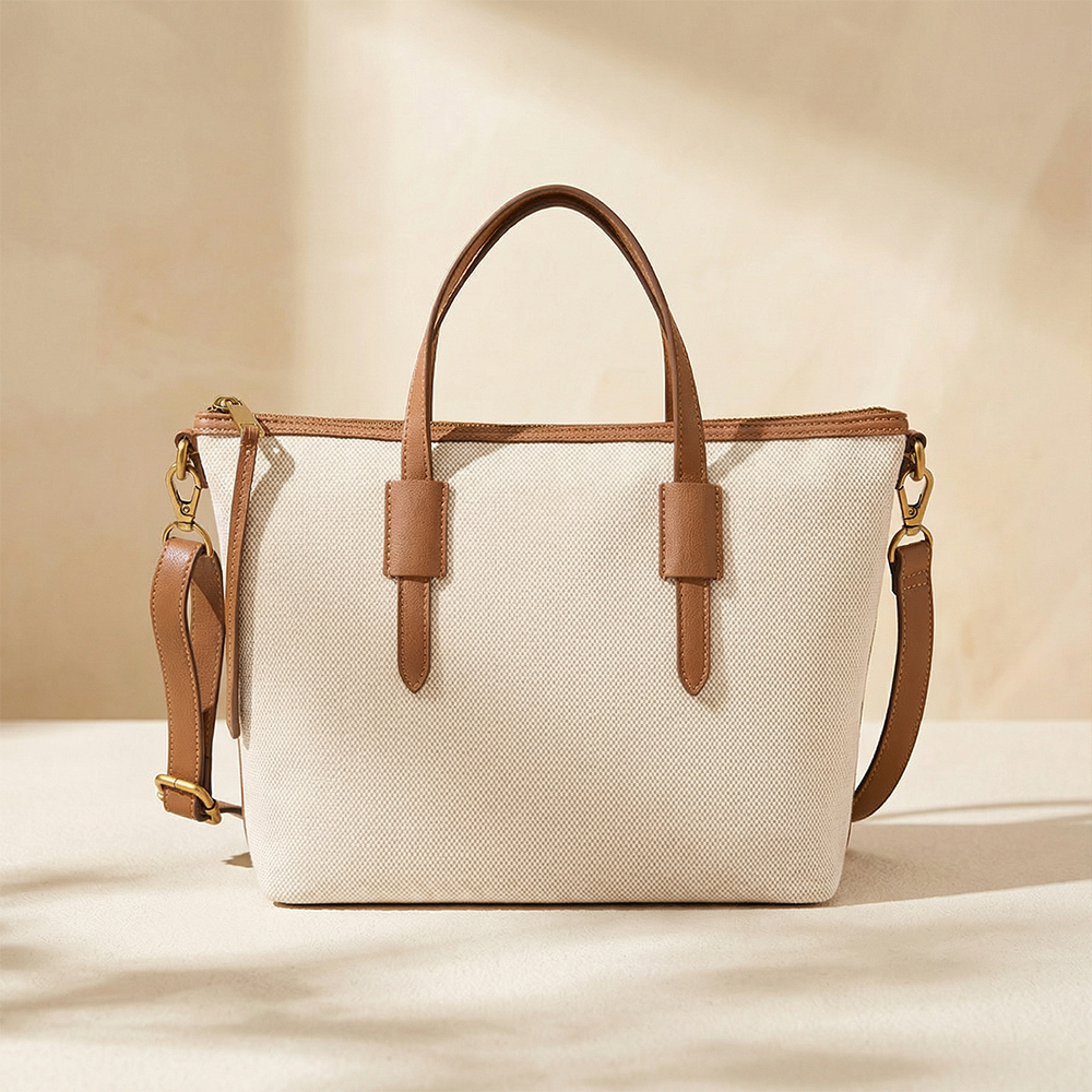 Skylar 撞色拼接兩用水餃包-白色 SHB3292101