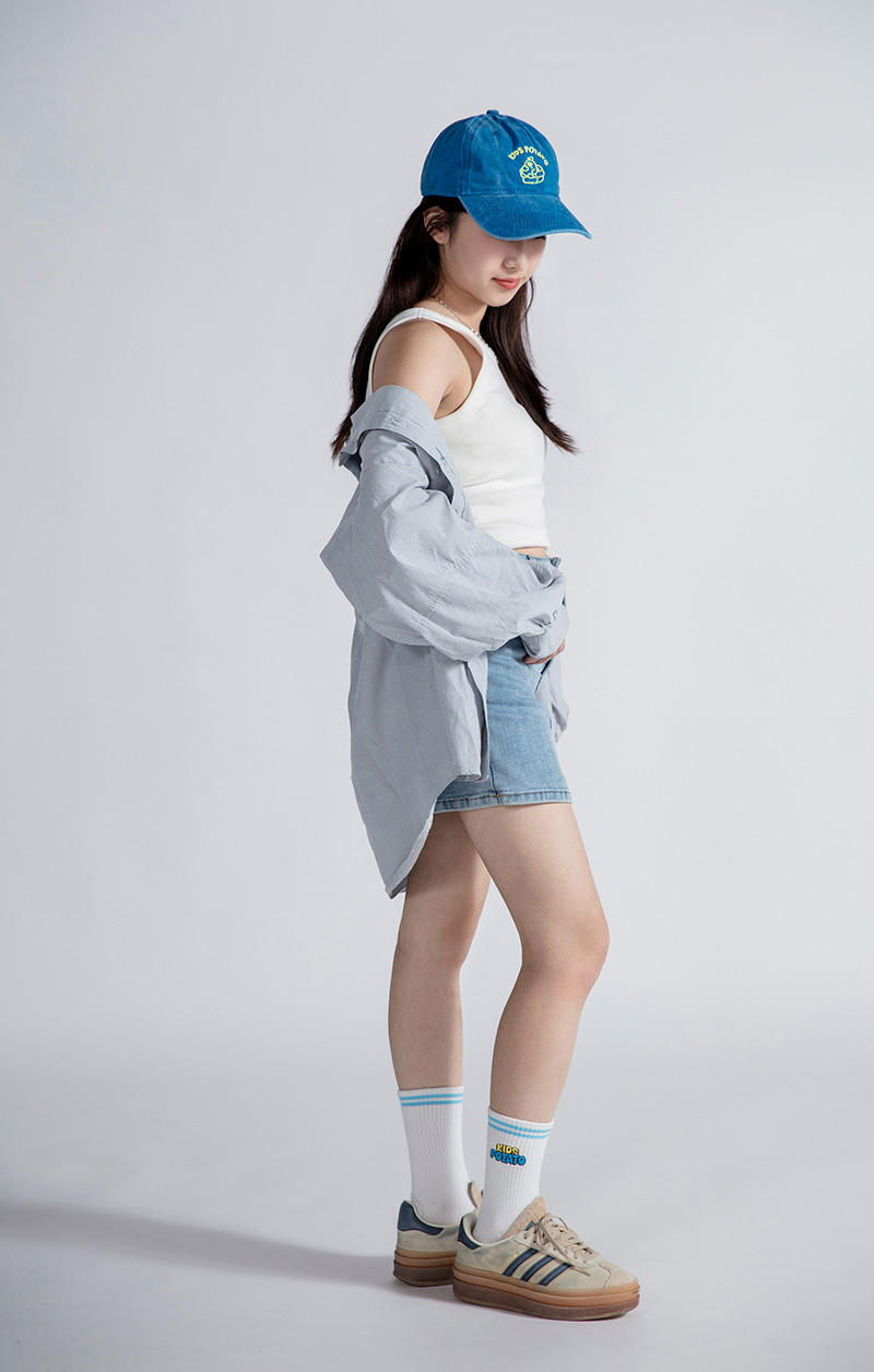 專薯於你 刺繡佩蒂白襪