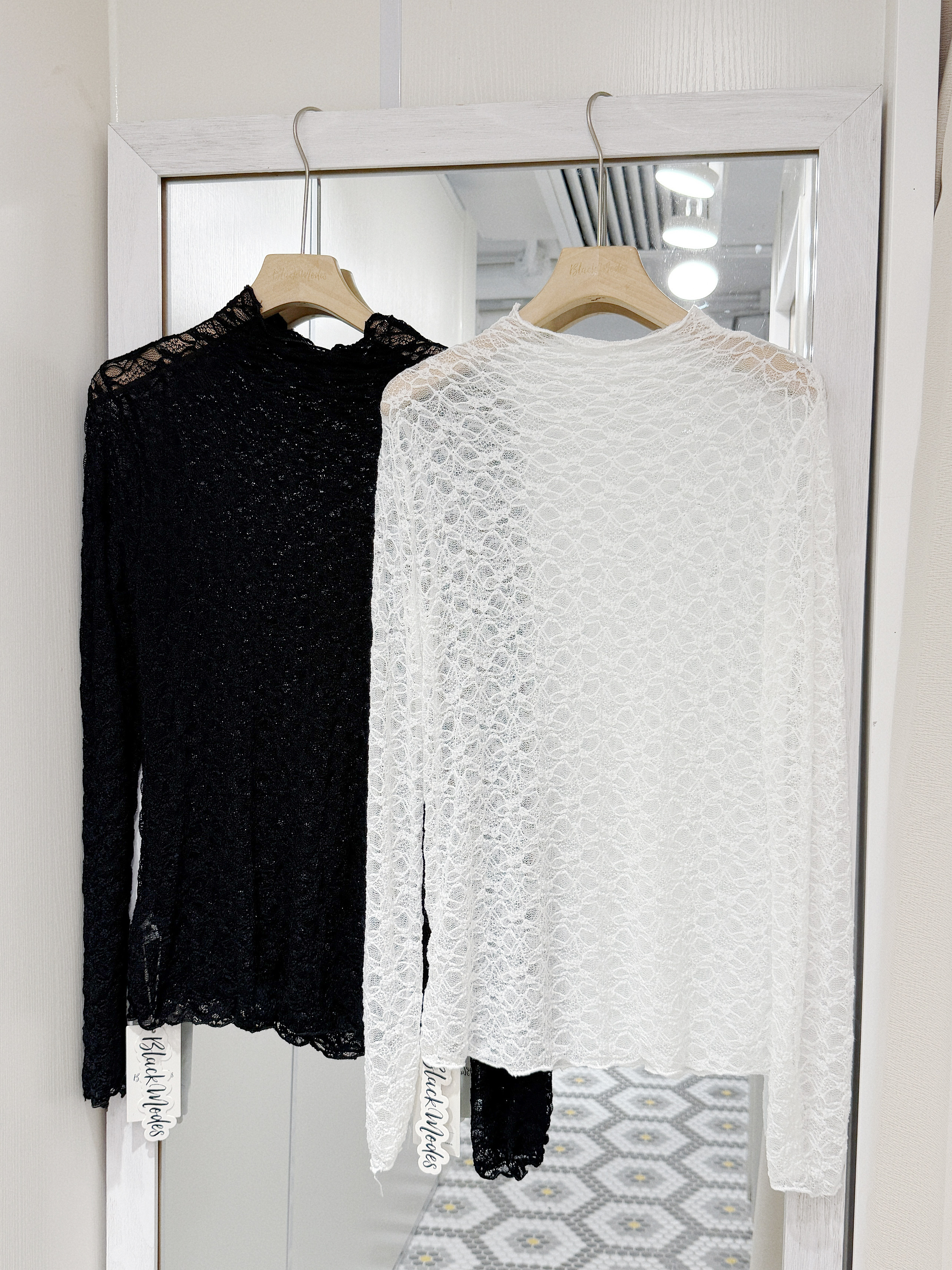 T1253｜温柔蕾絲小企領內搭*ੈ𑁍