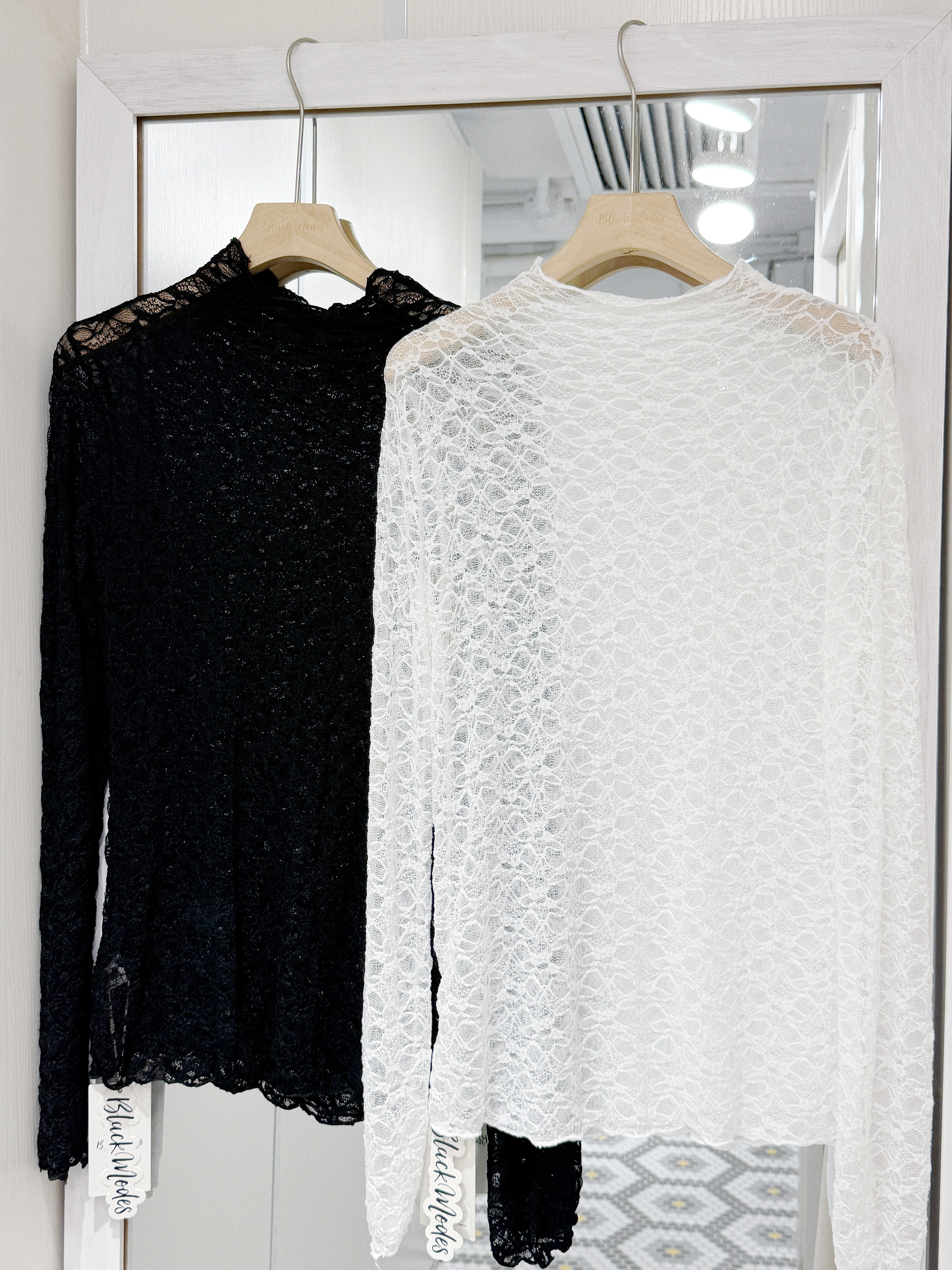 T1253｜温柔蕾絲小企領內搭*ੈ𑁍