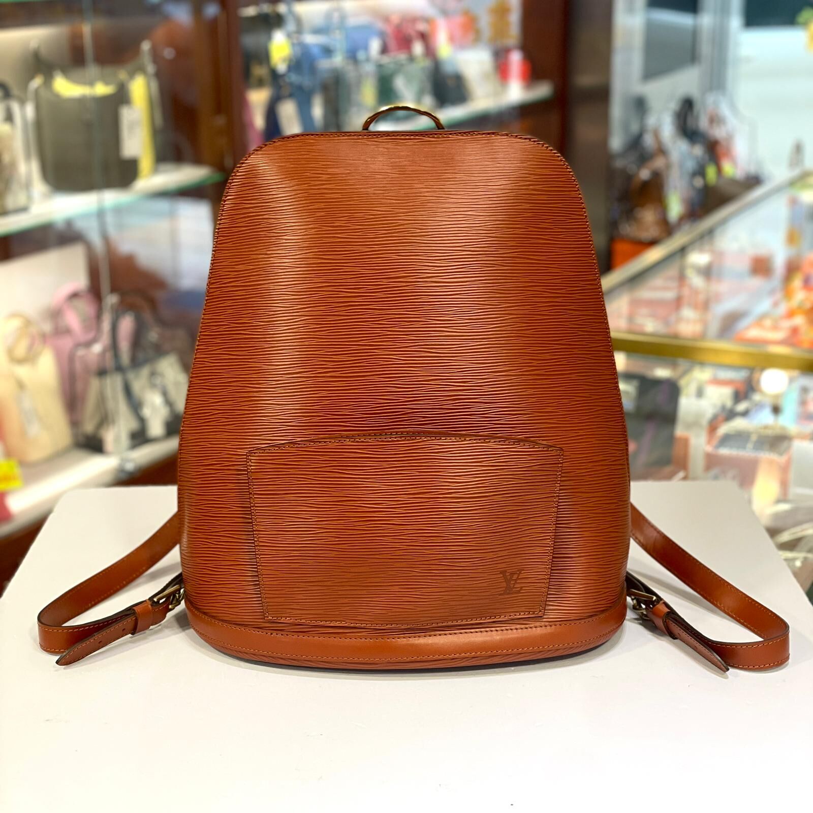 收藏級未使用品!!! LV背包 M52293 棕色EPI, GOBELINS BACKPACK, LV樹紋皮包包, #BRAND NEW #香榭站正品