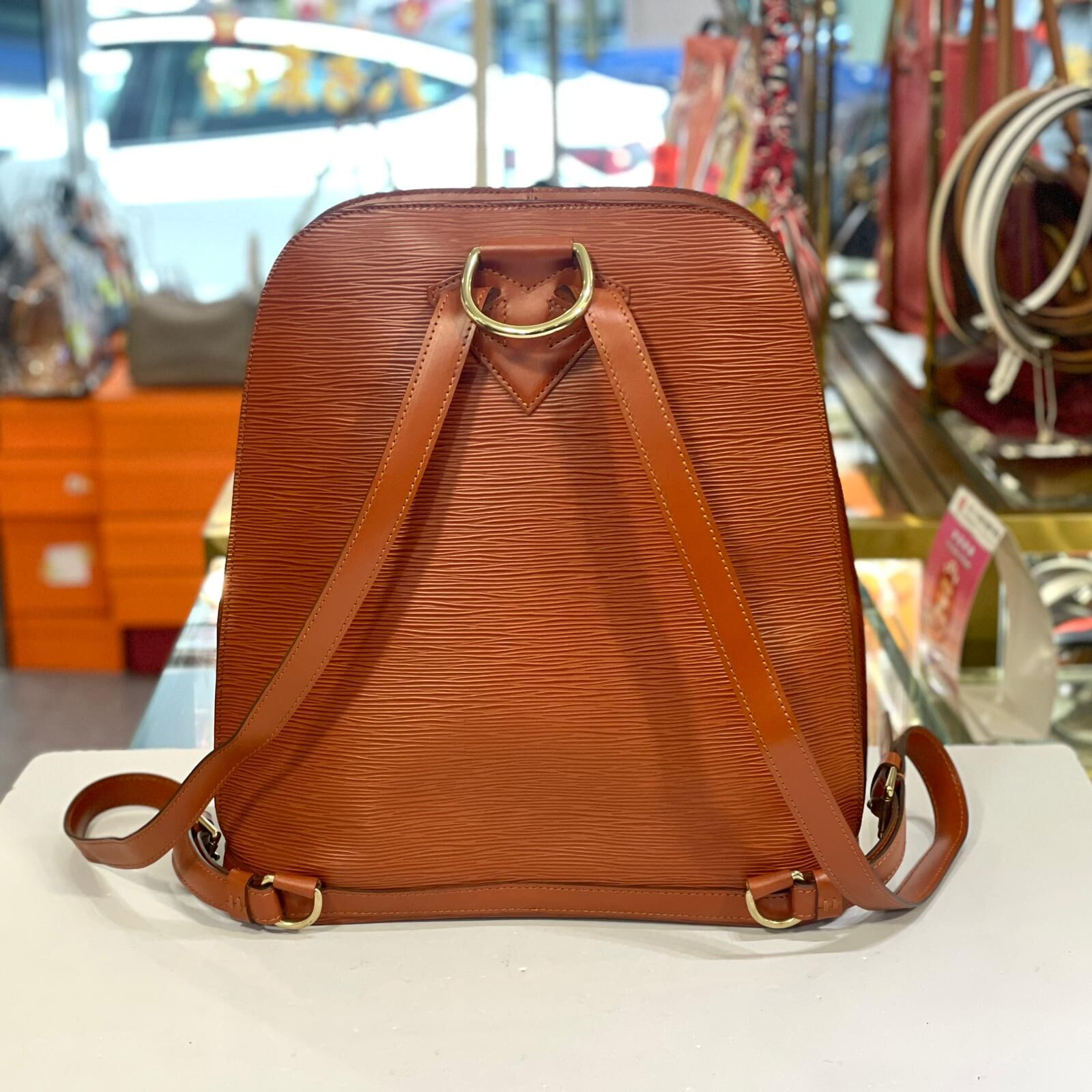 收藏級未使用品!!! LV背包 M52293 棕色EPI, GOBELINS BACKPACK, LV樹紋皮包包, #BRAND NEW #香榭站正品