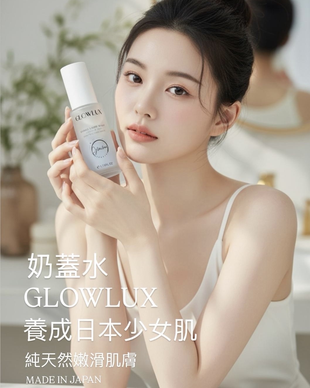 日本 GLOWLUX 二裂酵母雙層奶蓋水