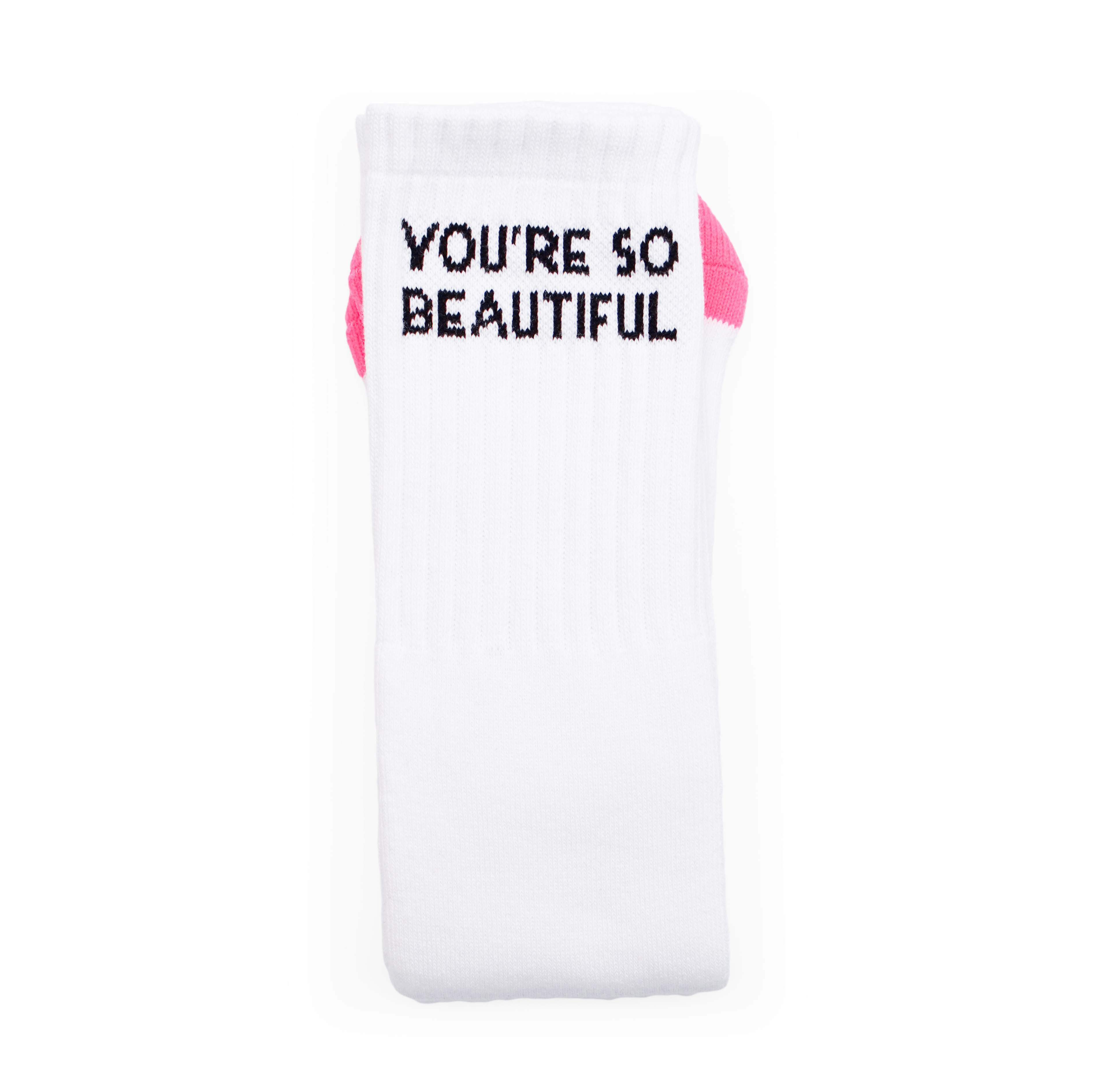 432HZ BEAUTIFUL SOCKS WHITE/PINK 43226TSWP