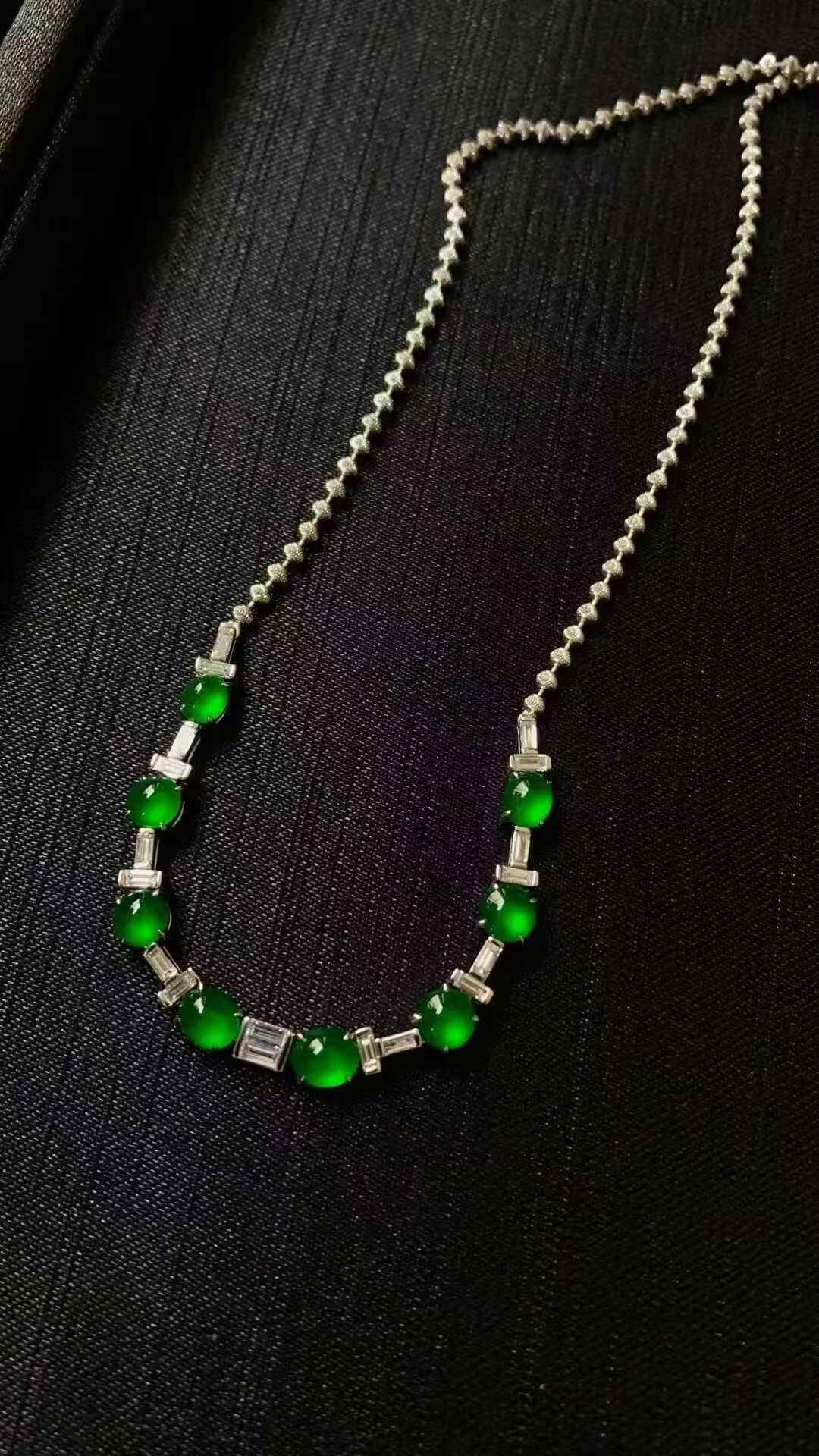 翡翠蛋面項鏈,天然翡翠A玉, 緬甸玉, Jade, Jadeite