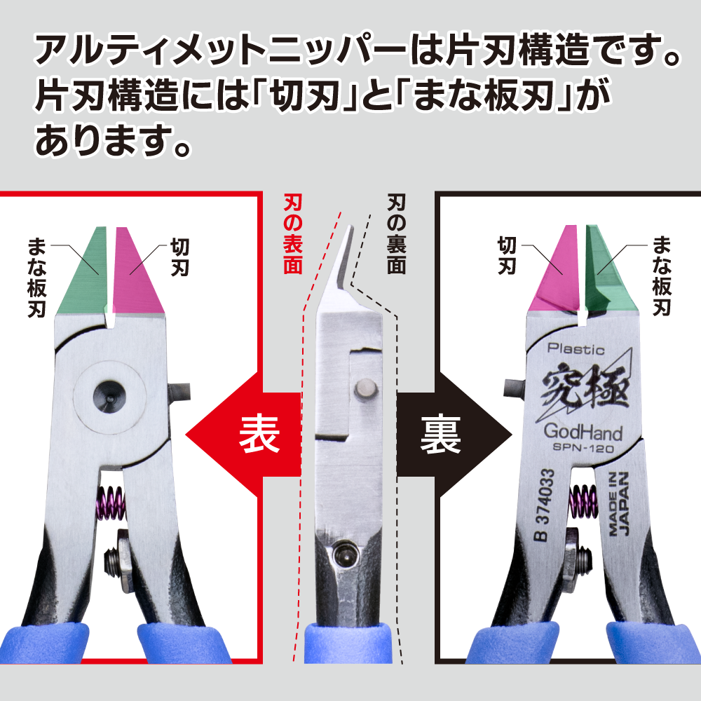 神之手 5.0 GH-SPN-120 單刃 薄刃 模型剪 模型工具