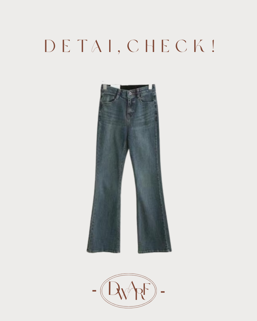 COME BACK!《KR》小個子必入！高腰復古藍喇叭褲