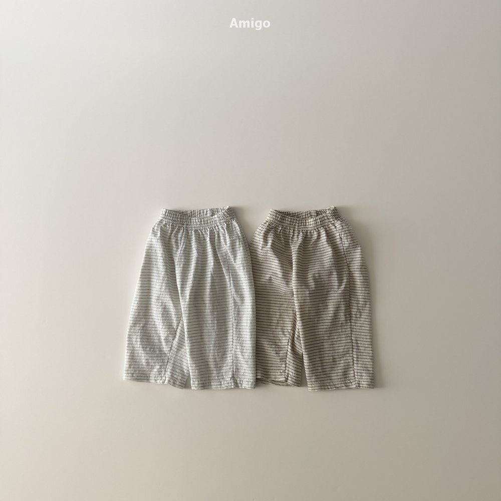 韓國🇰🇷Amigo 竹節棉條紋休閒褲(XS-XL)