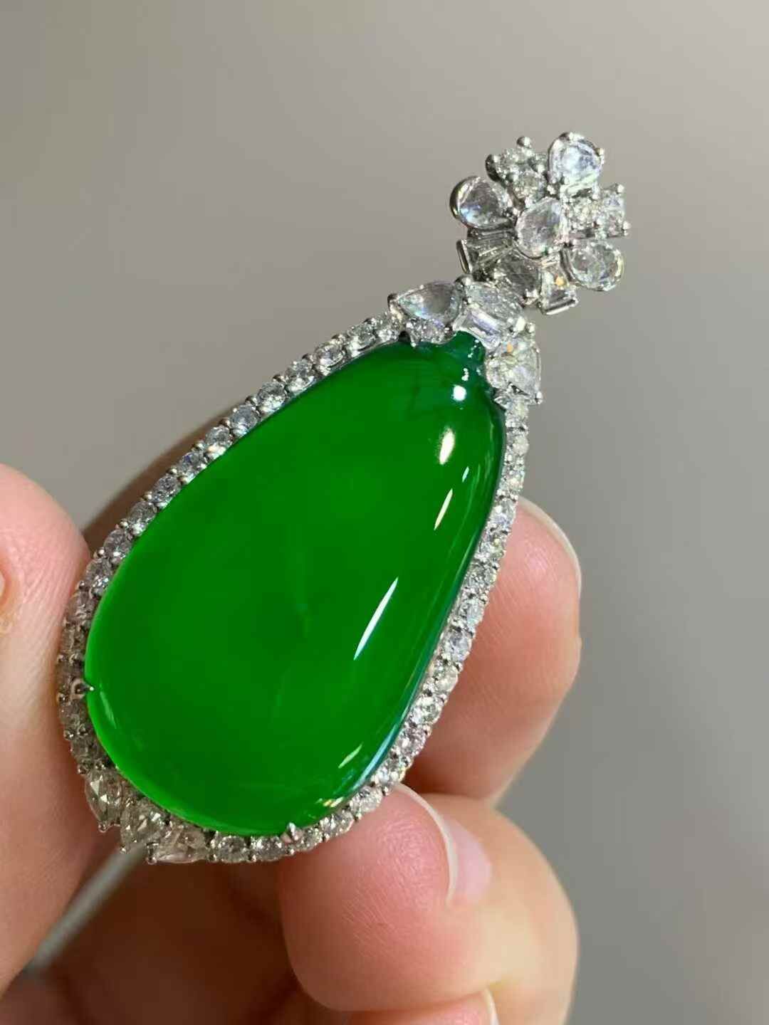 翡翠福瓜吊墜,天然翡翠A玉, 緬甸玉, Jade, Jadeite