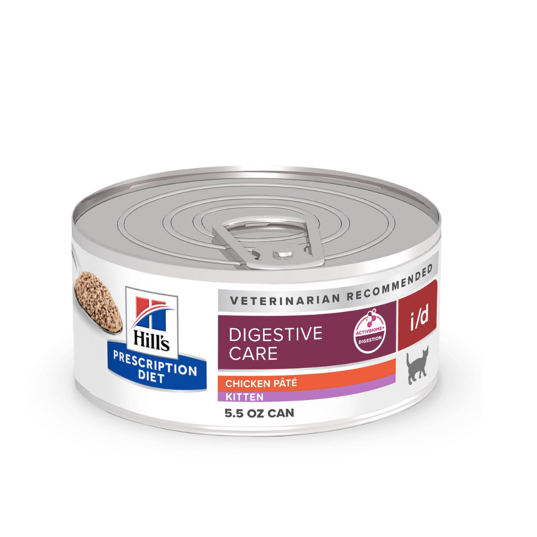Hill's - 處方食品幼貓 I/D 消化系統護理罐頭- (雞肉) 5.5安士 ( 24罐)  609309