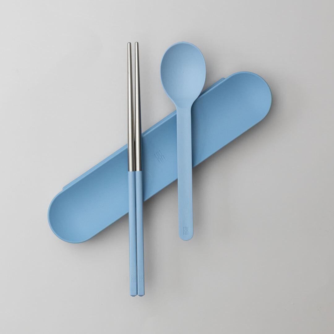 〔短款 TOGO〕煙灰藍色 餐具組 1組