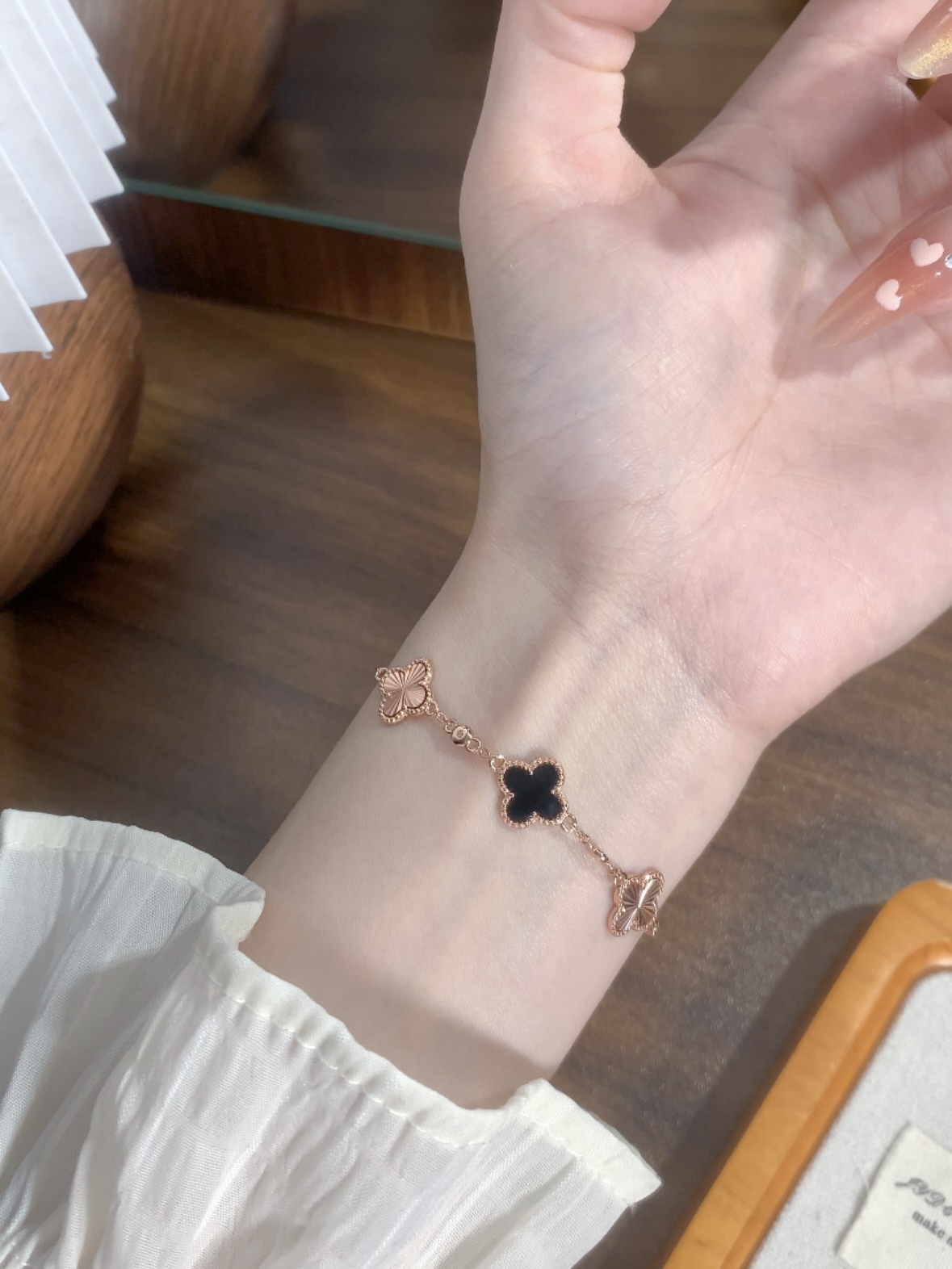 四葉草花形手鍊 2.0 施華洛世奇水晶 銀925足銀