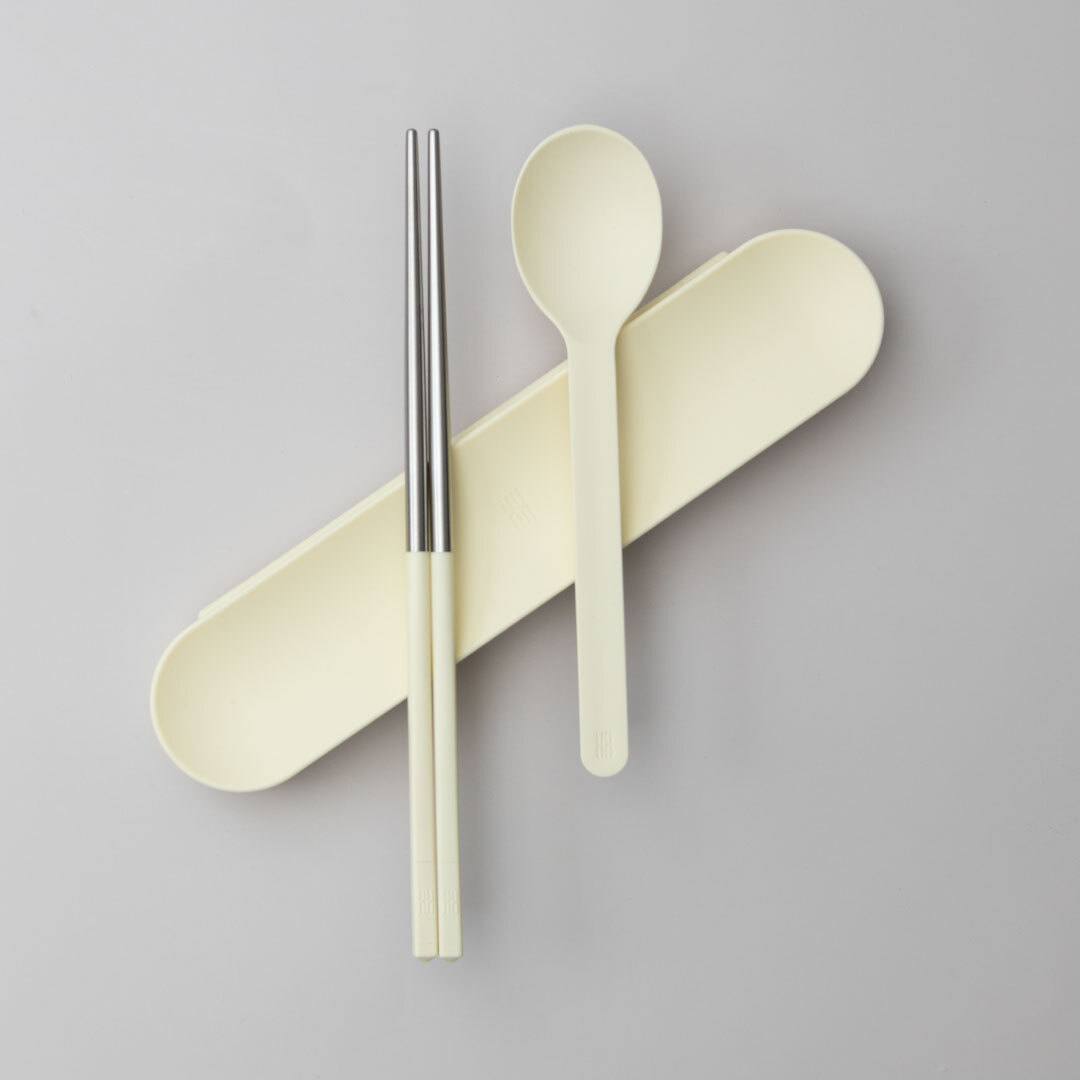 〔短款 TOGO〕奶黃色 餐具組 1組