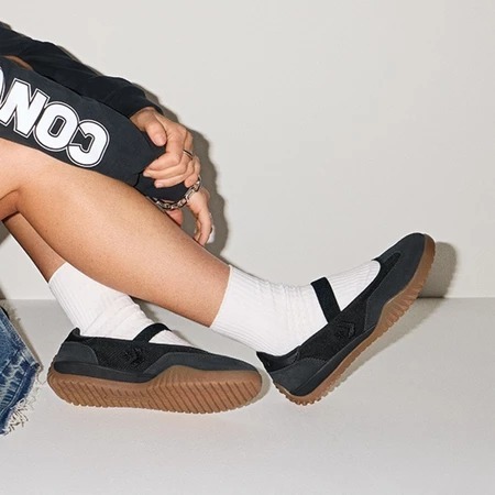 男女鞋 CONVERSE RUN STAR TRAINER BALLET FLAT 黑 帆布 麂皮 膠底 鬆緊帶 瑪莉珍鞋 芭蕾舞鞋 休閒鞋【A16251C】