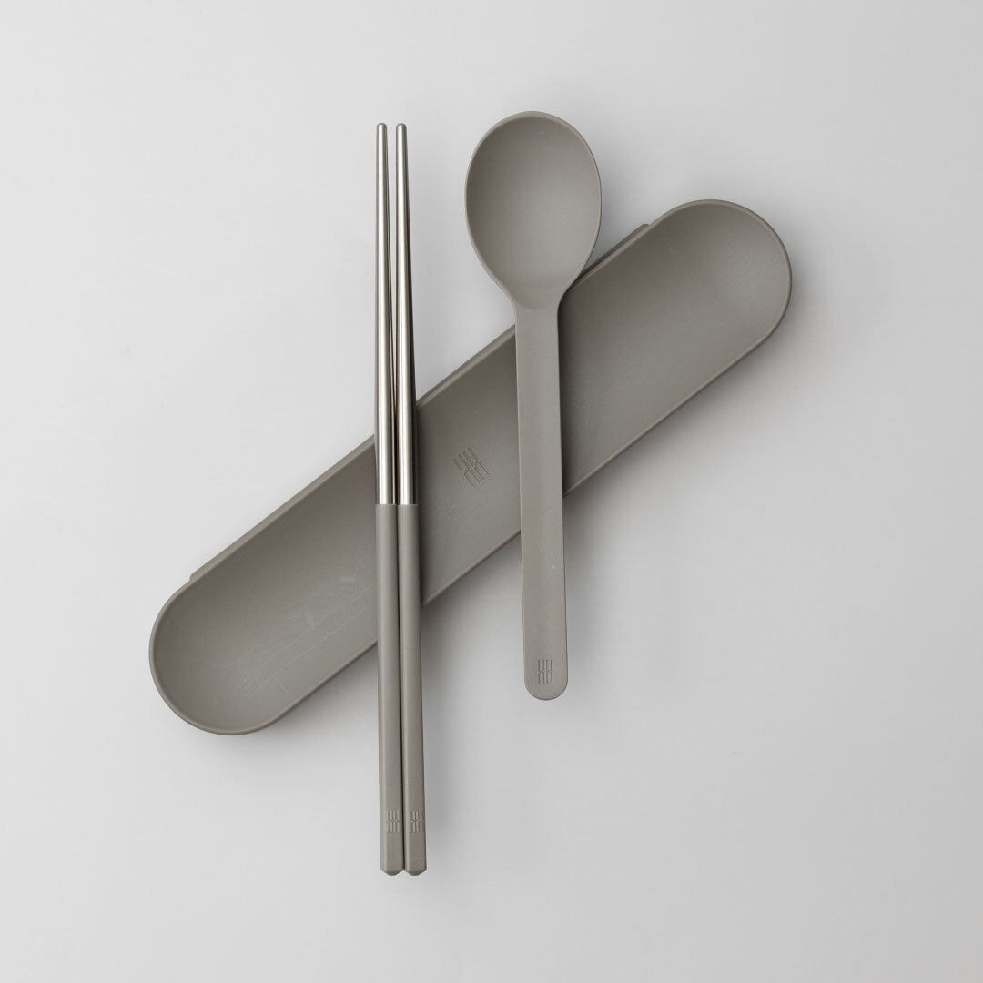 〔短款 TOGO〕淺咖色 餐具組 1組