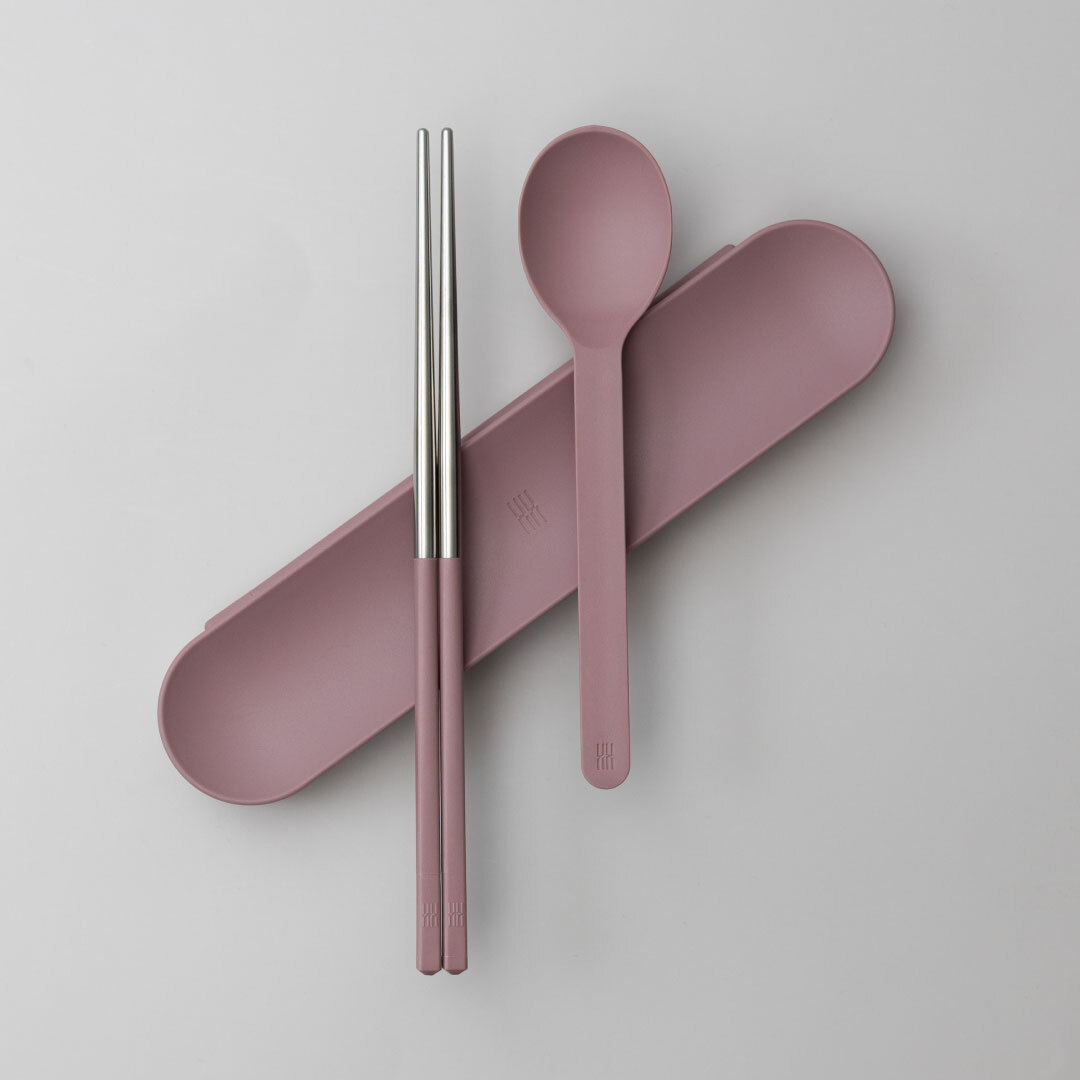 〔短款 TOGO〕豆沙紅色 餐具組 1組（聖誕節限定色）