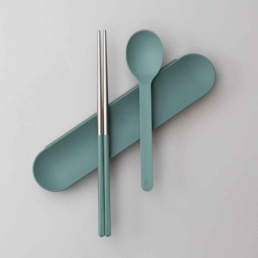 〔短款 TOGO〕藻綠色 餐具組 1組（聖誕節限定色）