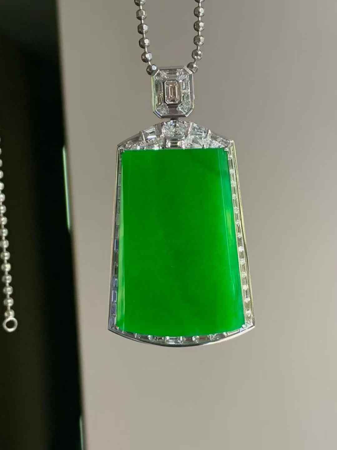 翡翠無事牌吊墜,天然翡翠A玉, 緬甸玉, Jade, Jadeite