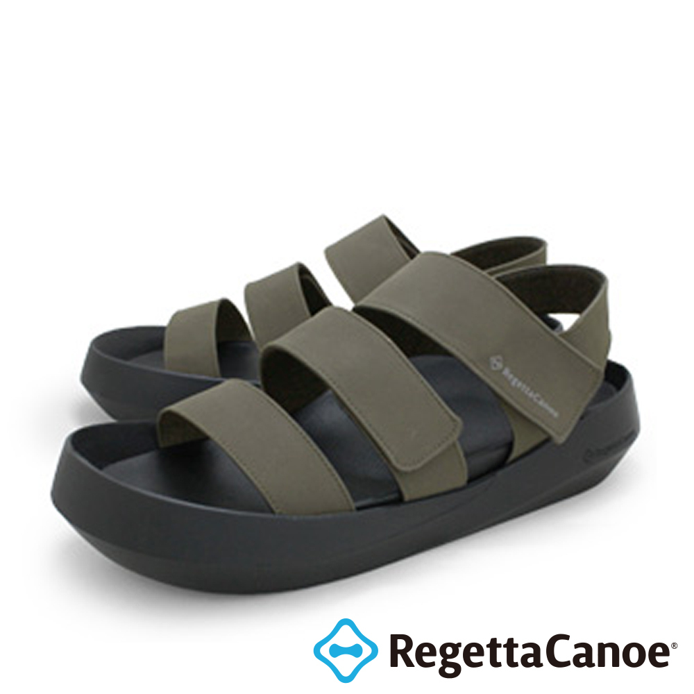 大阪樂步健康鞋 RegettaCanoe -輕量魔鬼氈後帶涼鞋CJEW7604(KHA-卡其色)