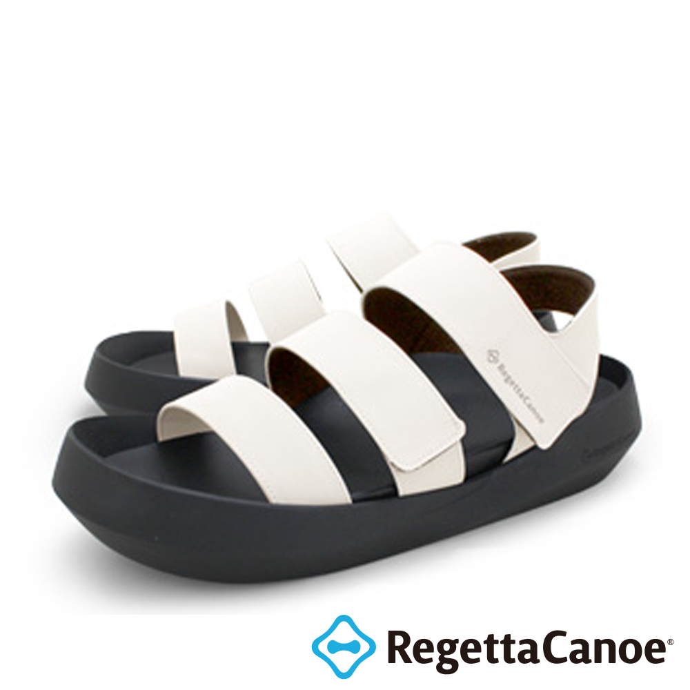 大阪樂步健康鞋 RegettaCanoe -輕量魔鬼氈後帶涼鞋CJEW7604(IVO-象牙白)