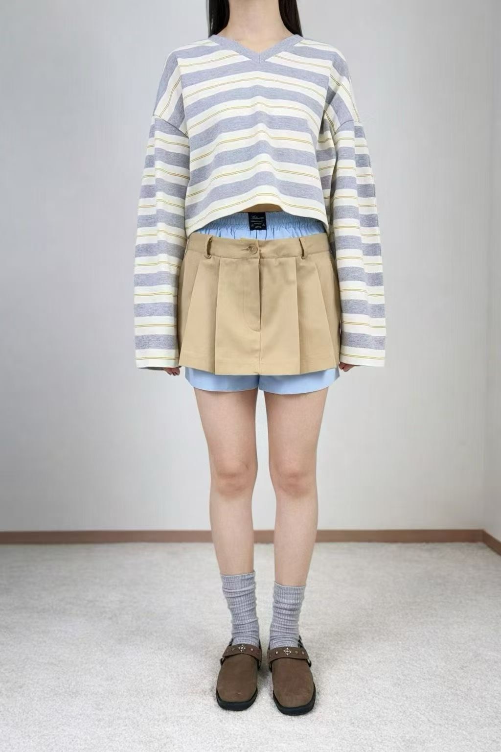 標籤假兩件短褲