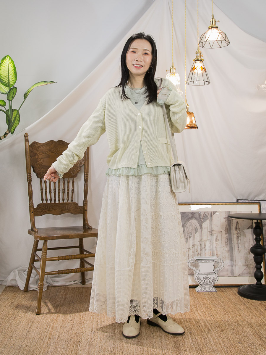 全開胸扣鈕．通通 線仔料外套