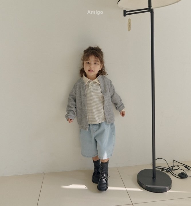 韓國🇰🇷Amigo 寬版六分牛仔褲(XS-XL)