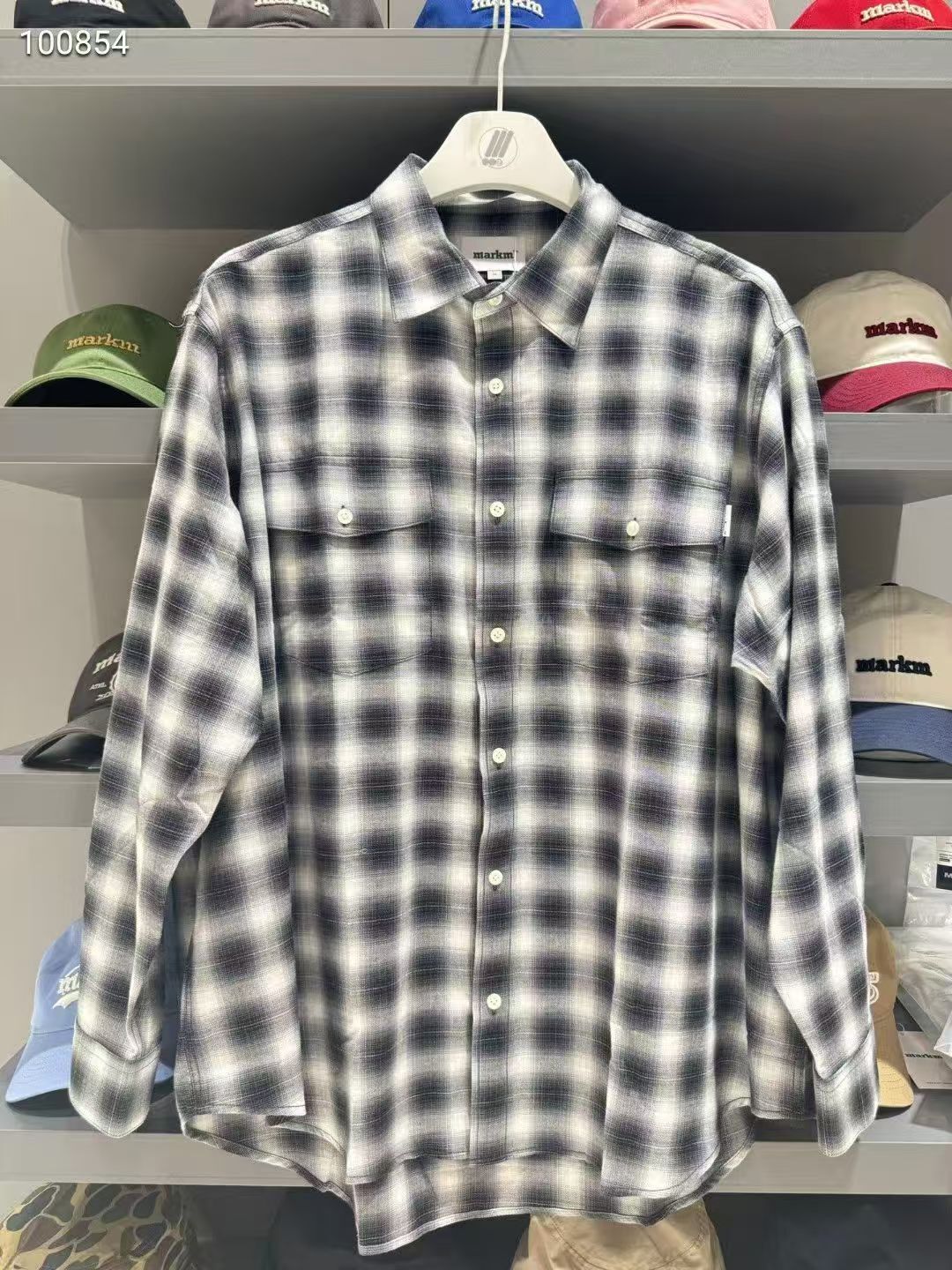 韓國代購 MARKM  男女同款格仔恤衫100854