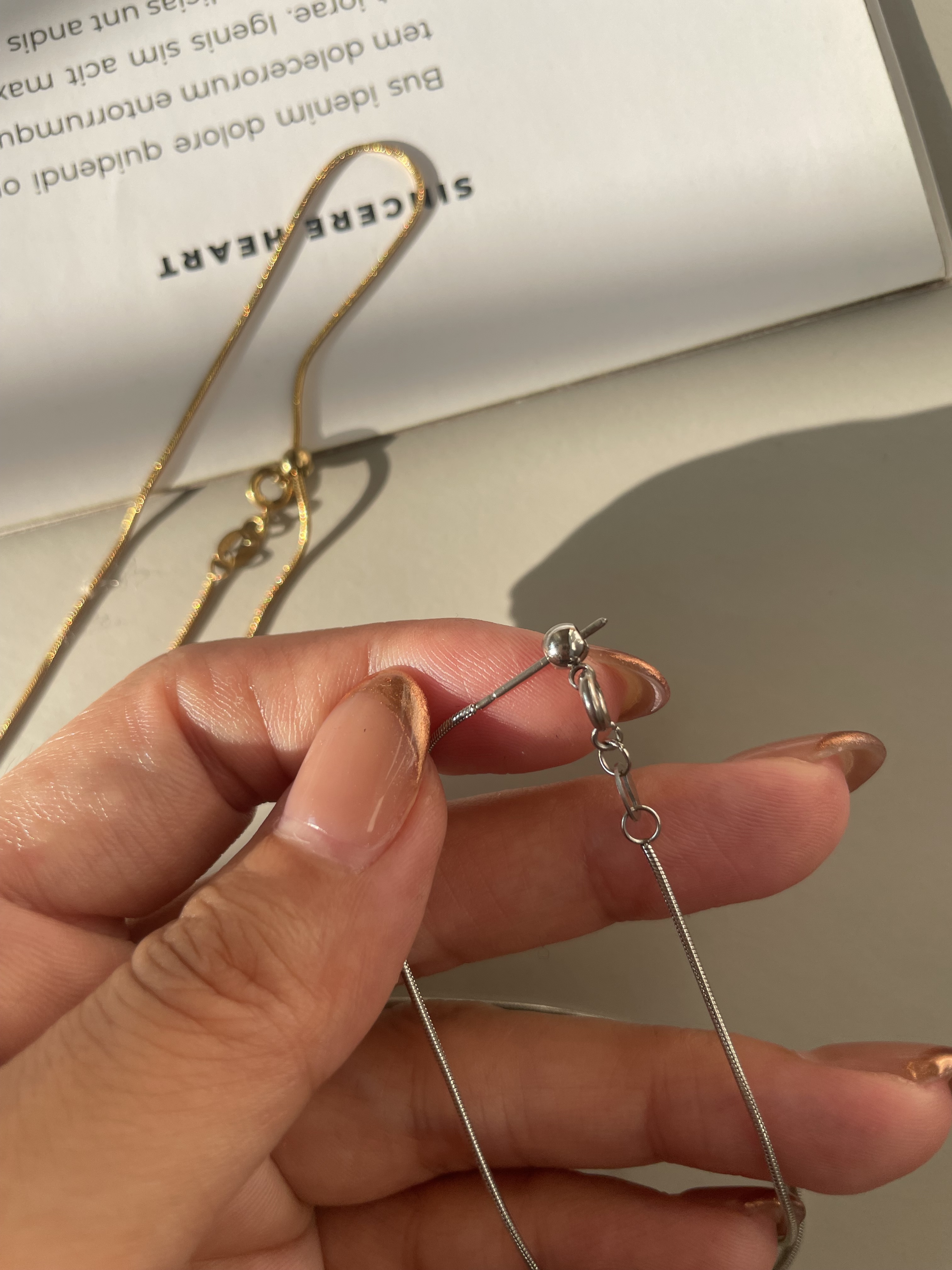 slide chain necklace