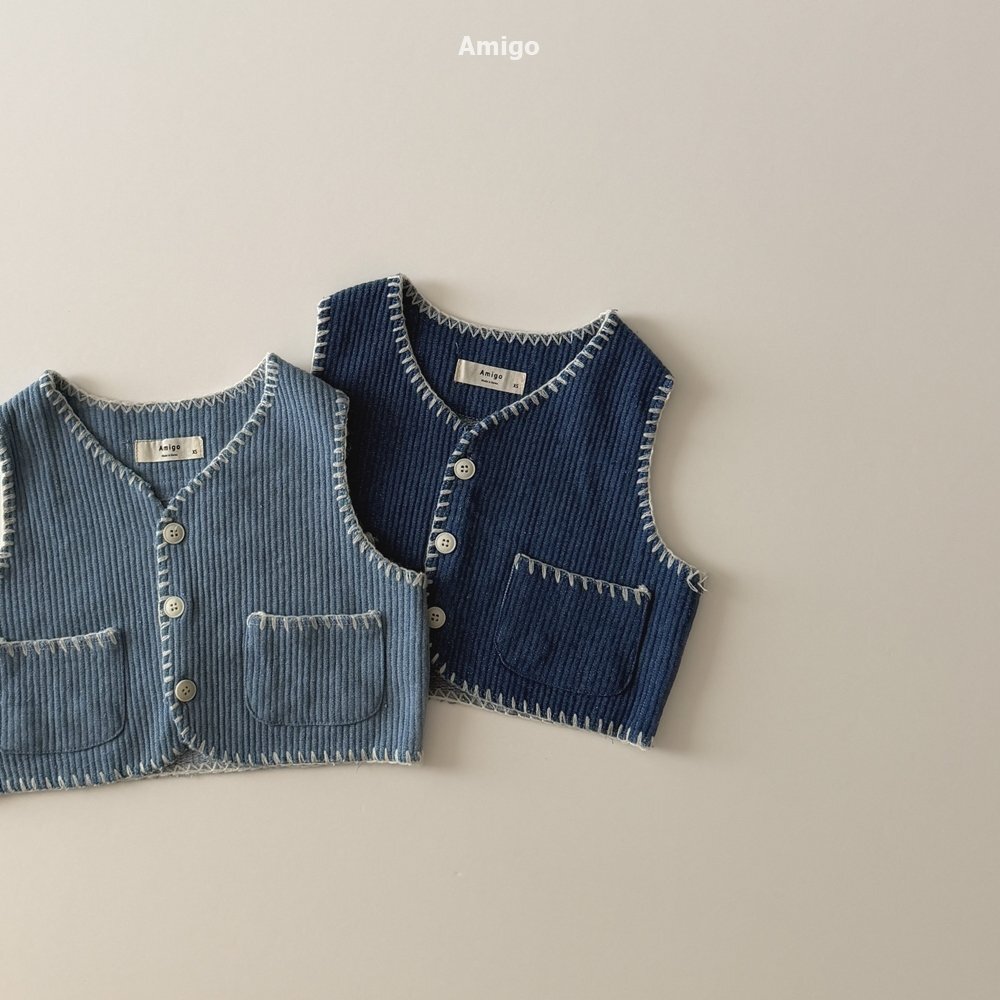 韓國🇰🇷Amigo 縫邊造型背心(XS-XL)