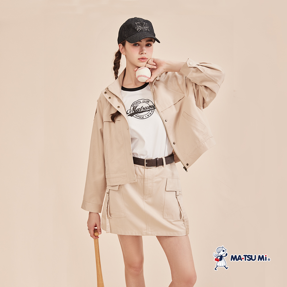 MA‧TSU Mi 率性立領落肩寬鬆感外套(卡.黑)