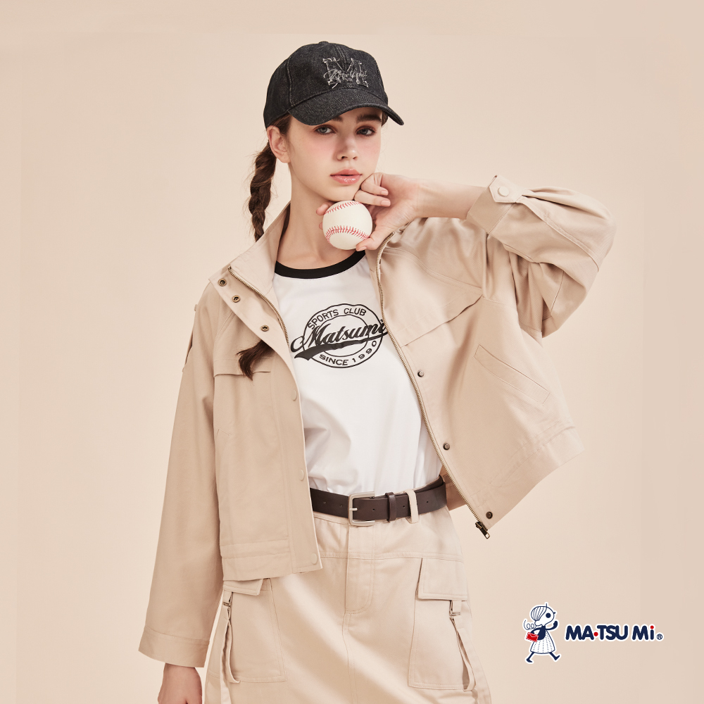 MA‧TSU Mi 率性立領落肩寬鬆感外套(卡.黑)