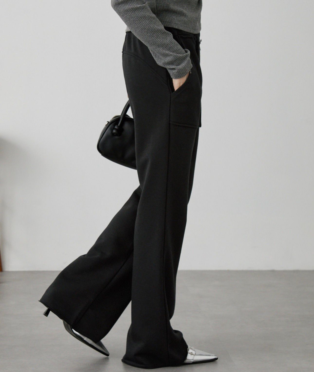 【預購】JN0305109 nui nullu 寬鬆微喇叭長褲