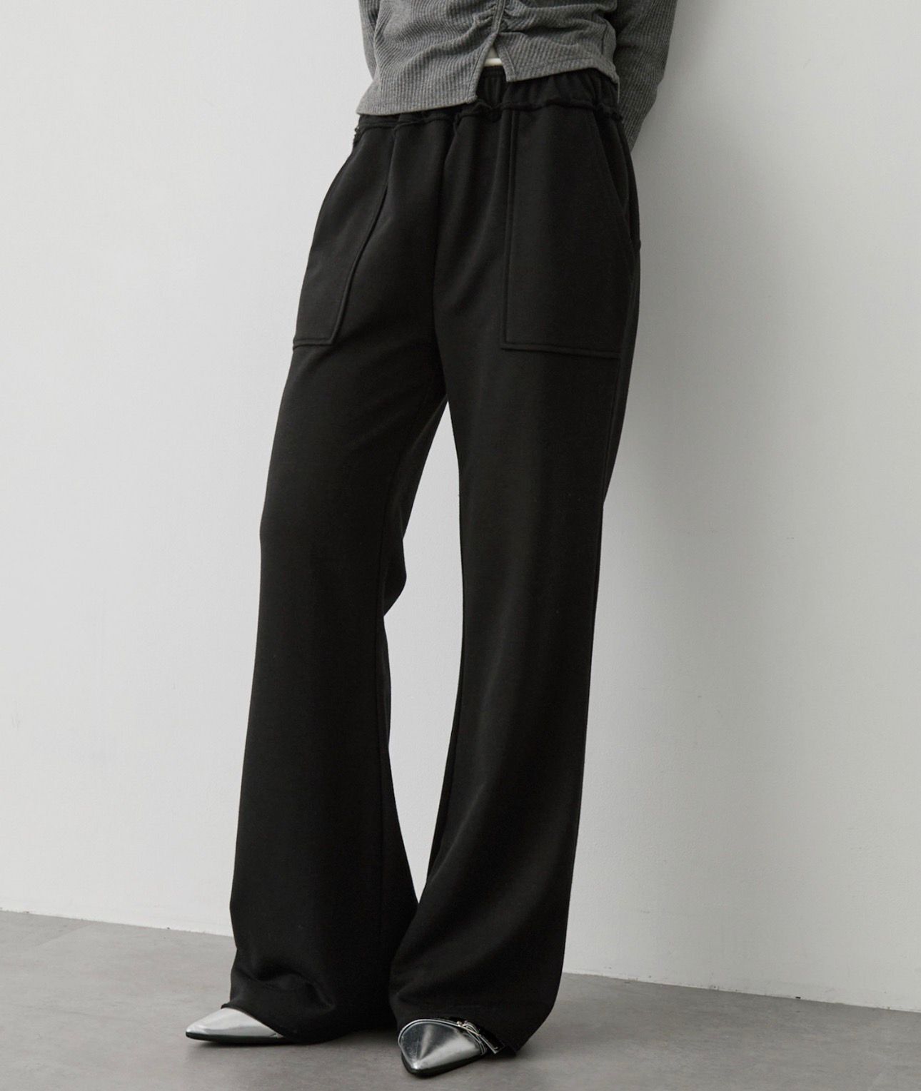 【預購】JN0305109 nui nullu 寬鬆微喇叭長褲