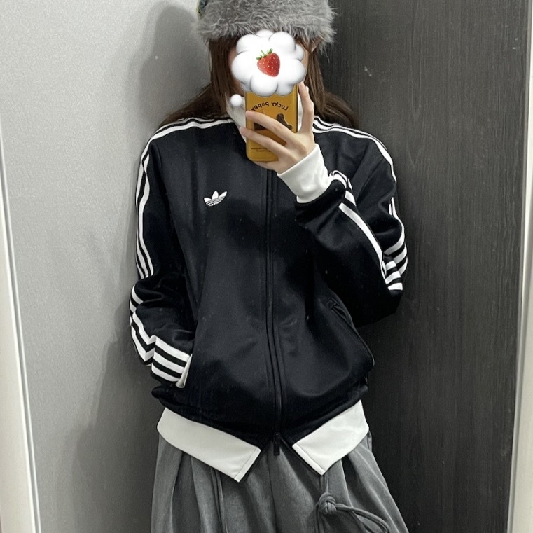 ADIDAS BECKENBAUER TT 黑白 立領 運動 外套 三線 KE3527