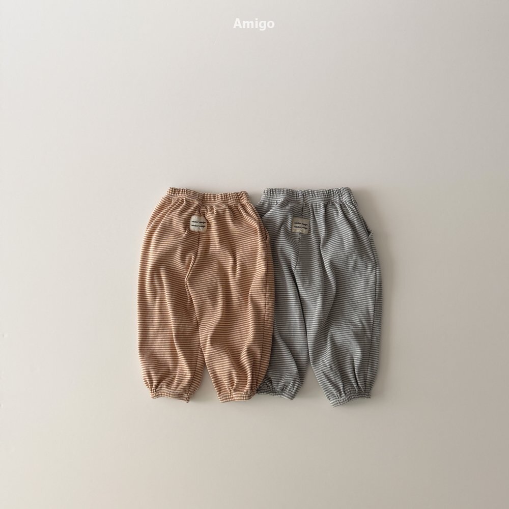 韓國🇰🇷Amigo 條紋束口褲(XS-XL)