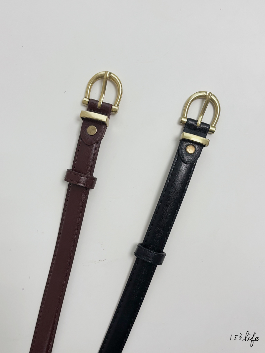 |現貨|XXS.XS可繫 多孔全尺碼友善簡約風皮帶(黑/咖)