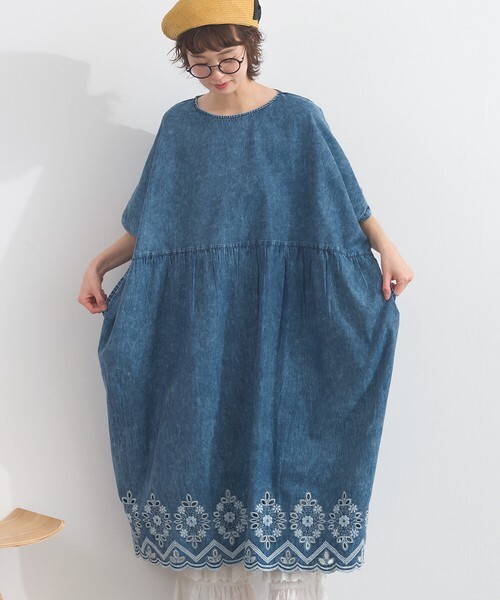 LN 牛仔下通花 OP