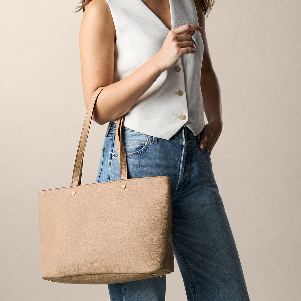 Jessie 真皮托特包-霧粉色 ZB11105270