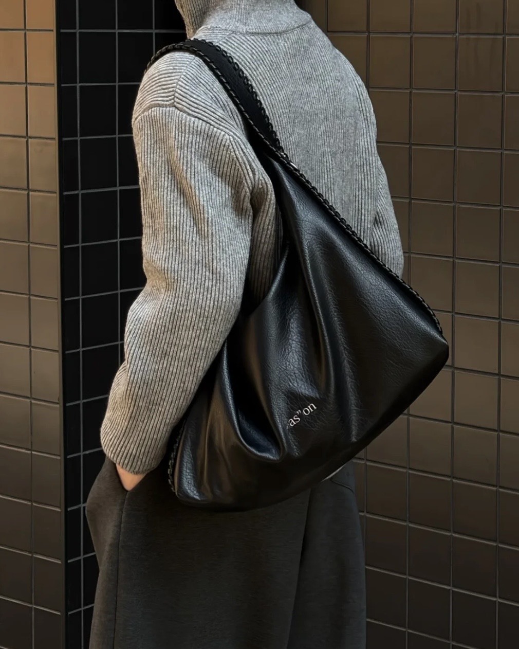 <全網最低>韓國 ason ROVE BAG 皮革 流浪包 HOBO 2.0 2色