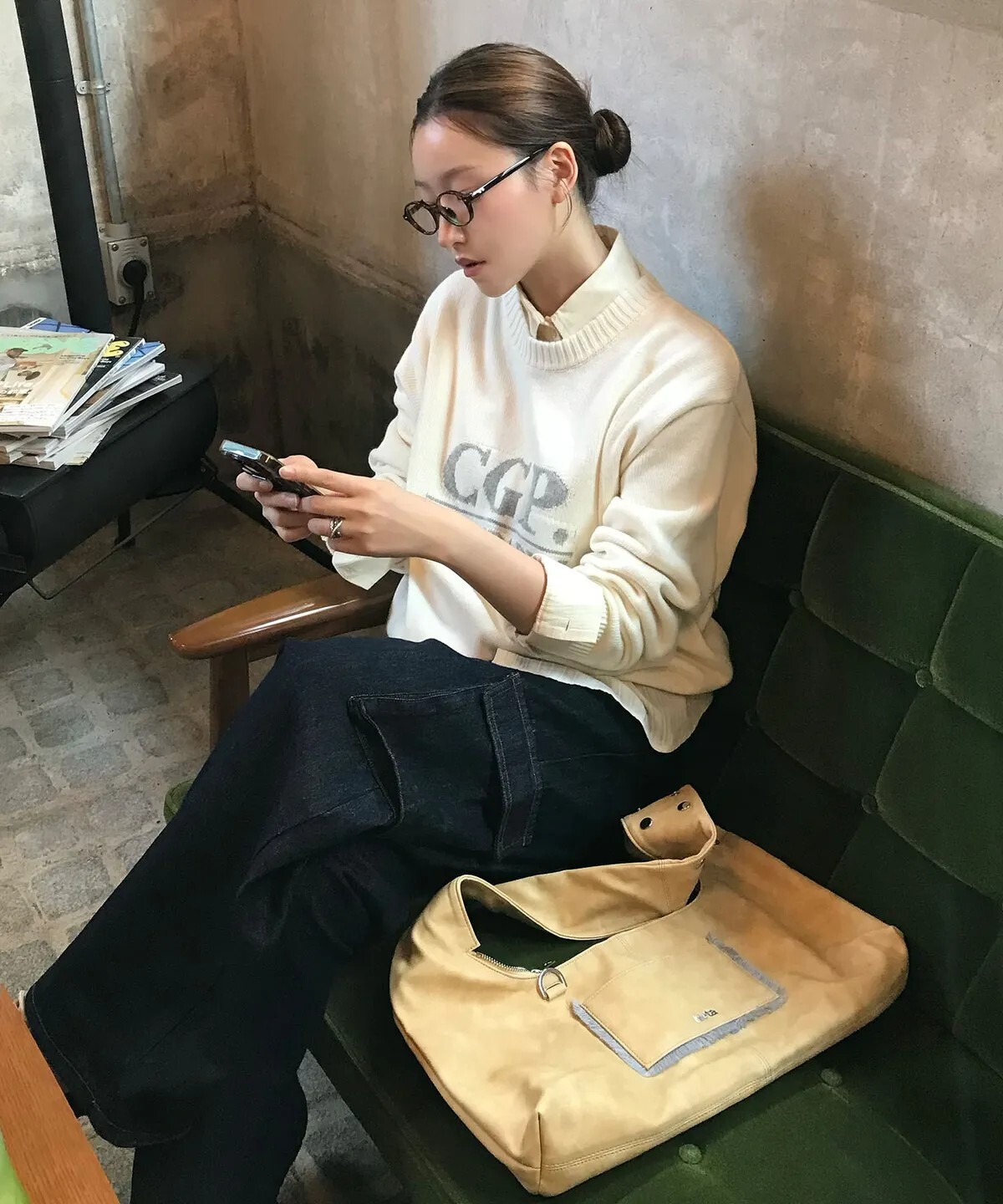 【OWN】CGP 針織 毛衣 春夏 長袖 上衣 羊毛 針織衫 女生 短版 米 灰 韓國限定